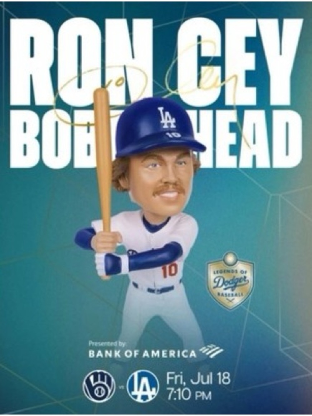 Ron Cey Dodgers Bobblehead